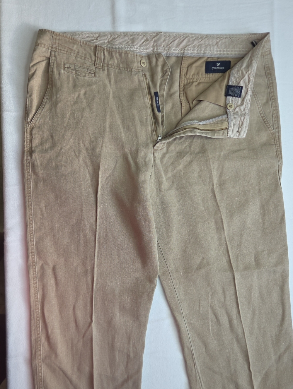 Daniel Cremieux Light Tan Linen Chinos